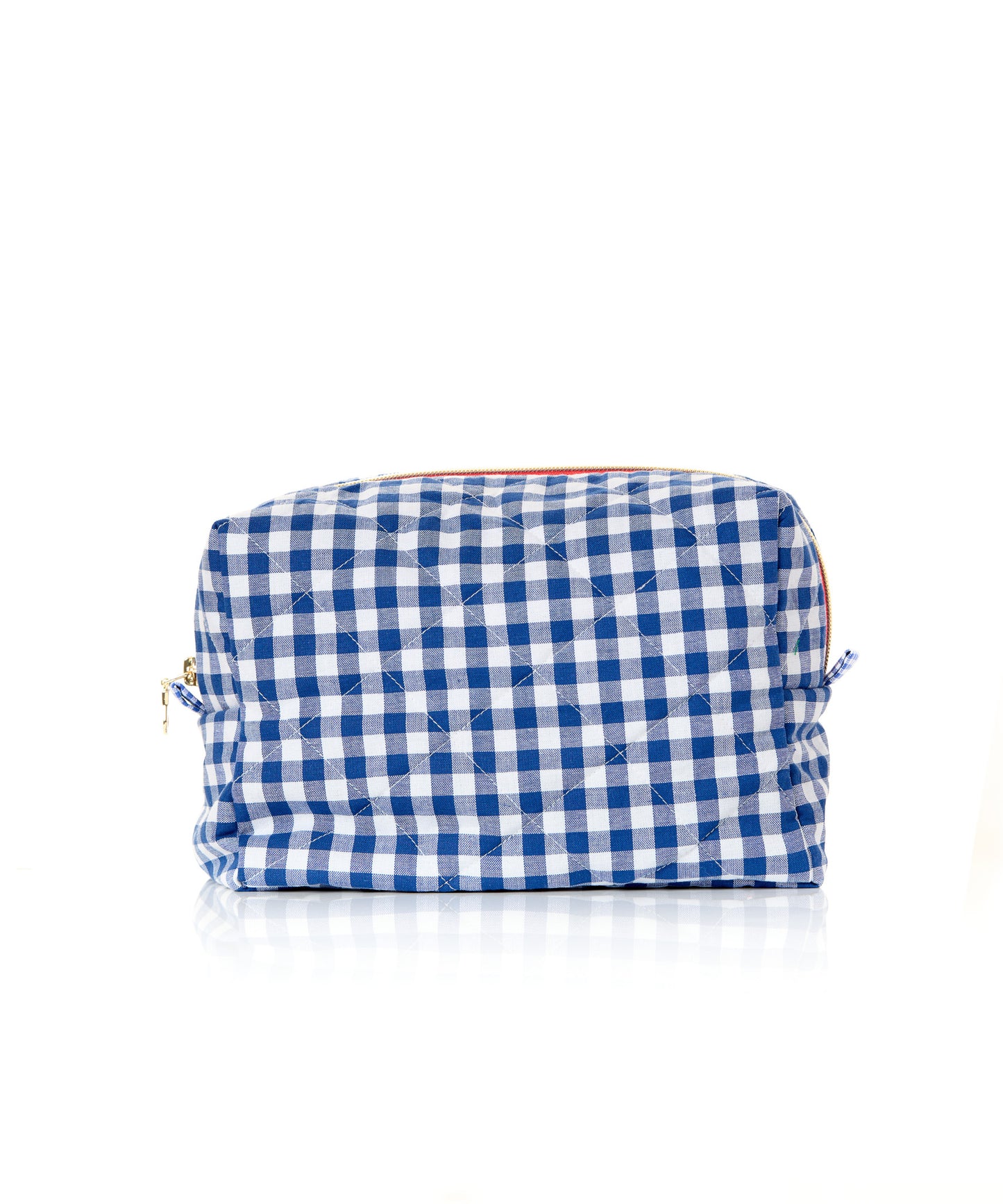 BLUE GINGHAM POUCH