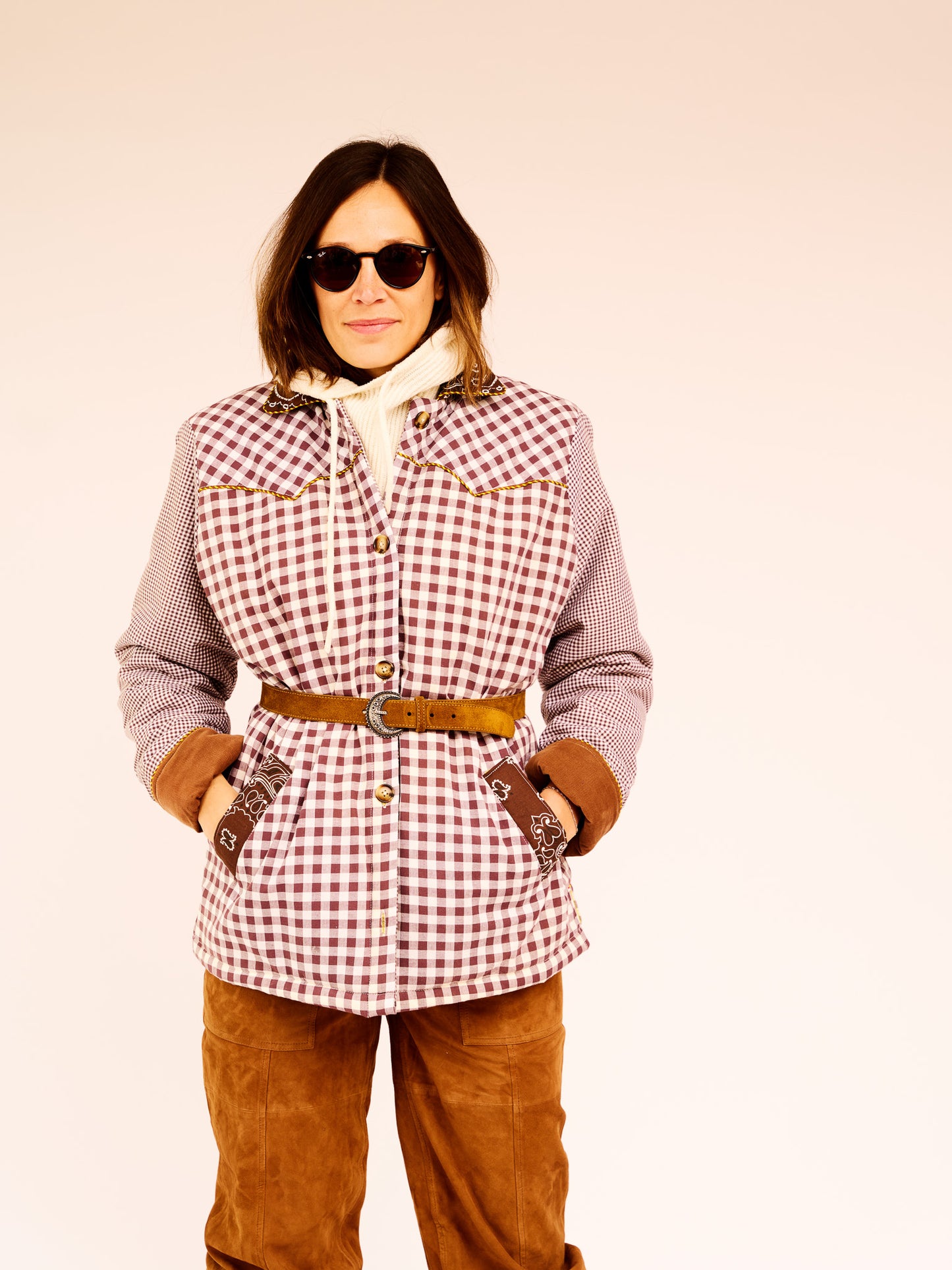 BROWN GINGHAM JACKET