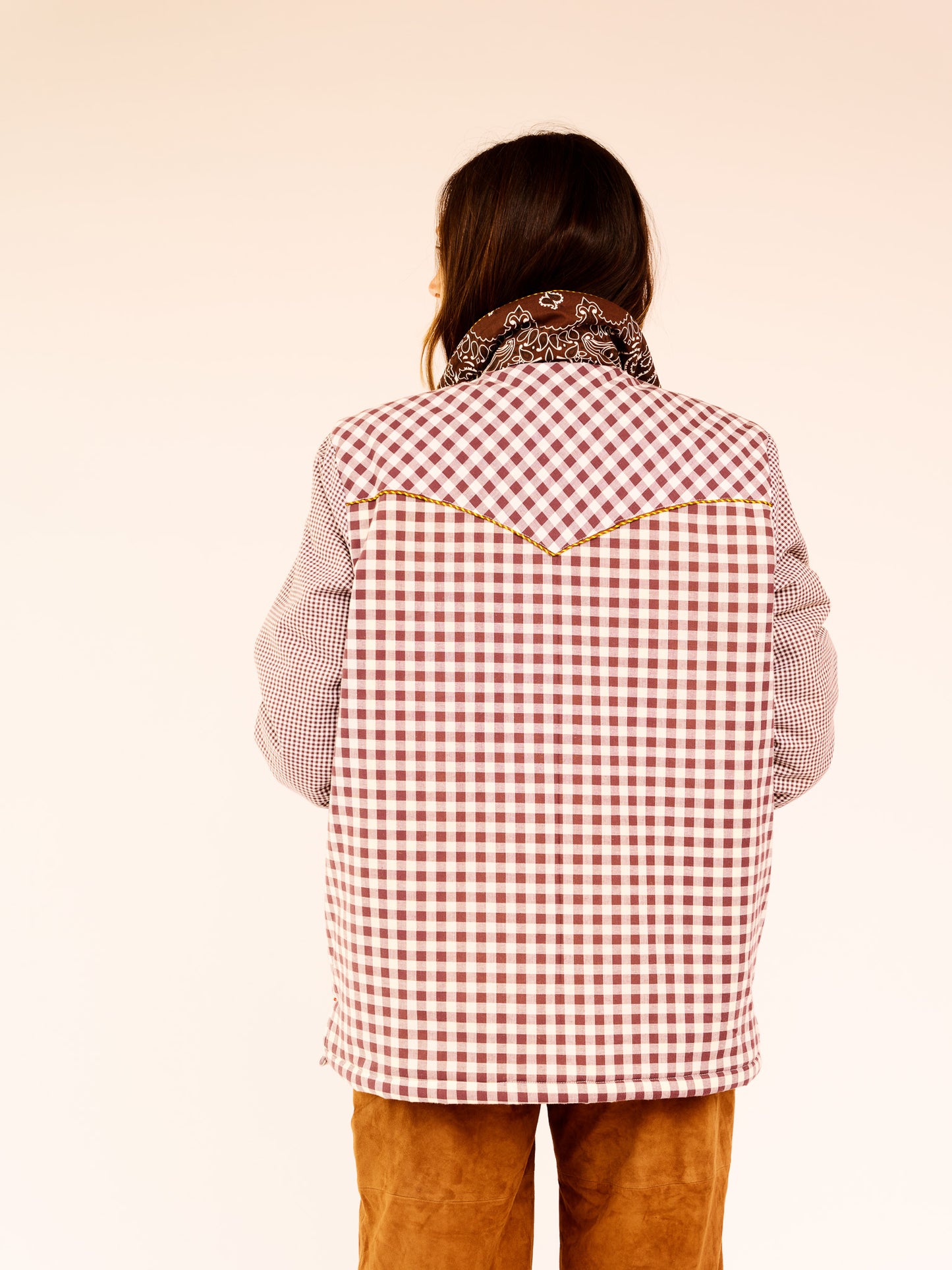 BROWN GINGHAM JACKET