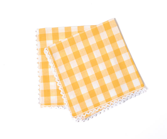 SERVIETTES - VICHY JAUNE
