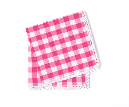 SERVIETTES - VICHY ROSE