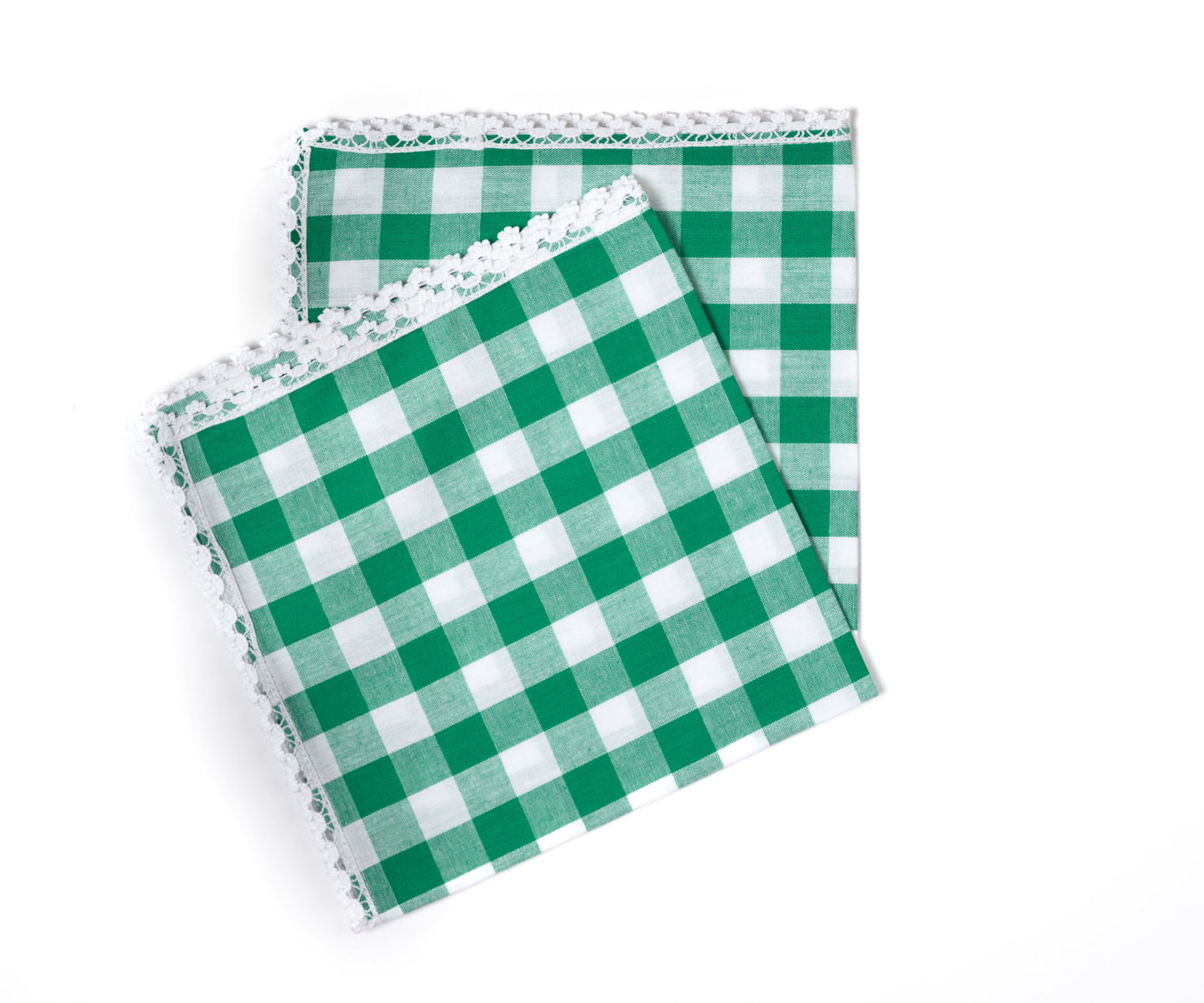 GREEN GINGHAM NAPKINS