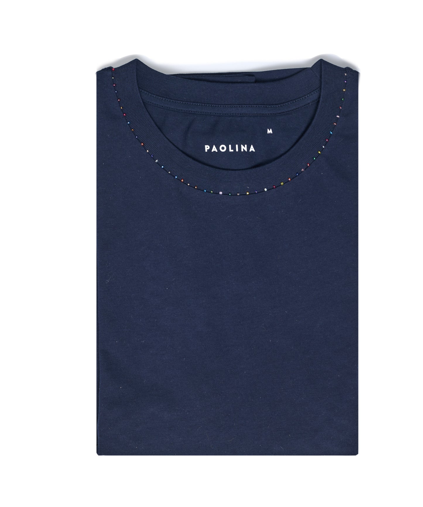 T-SHIRT BLEU MARINE - MANCHES LONGUES