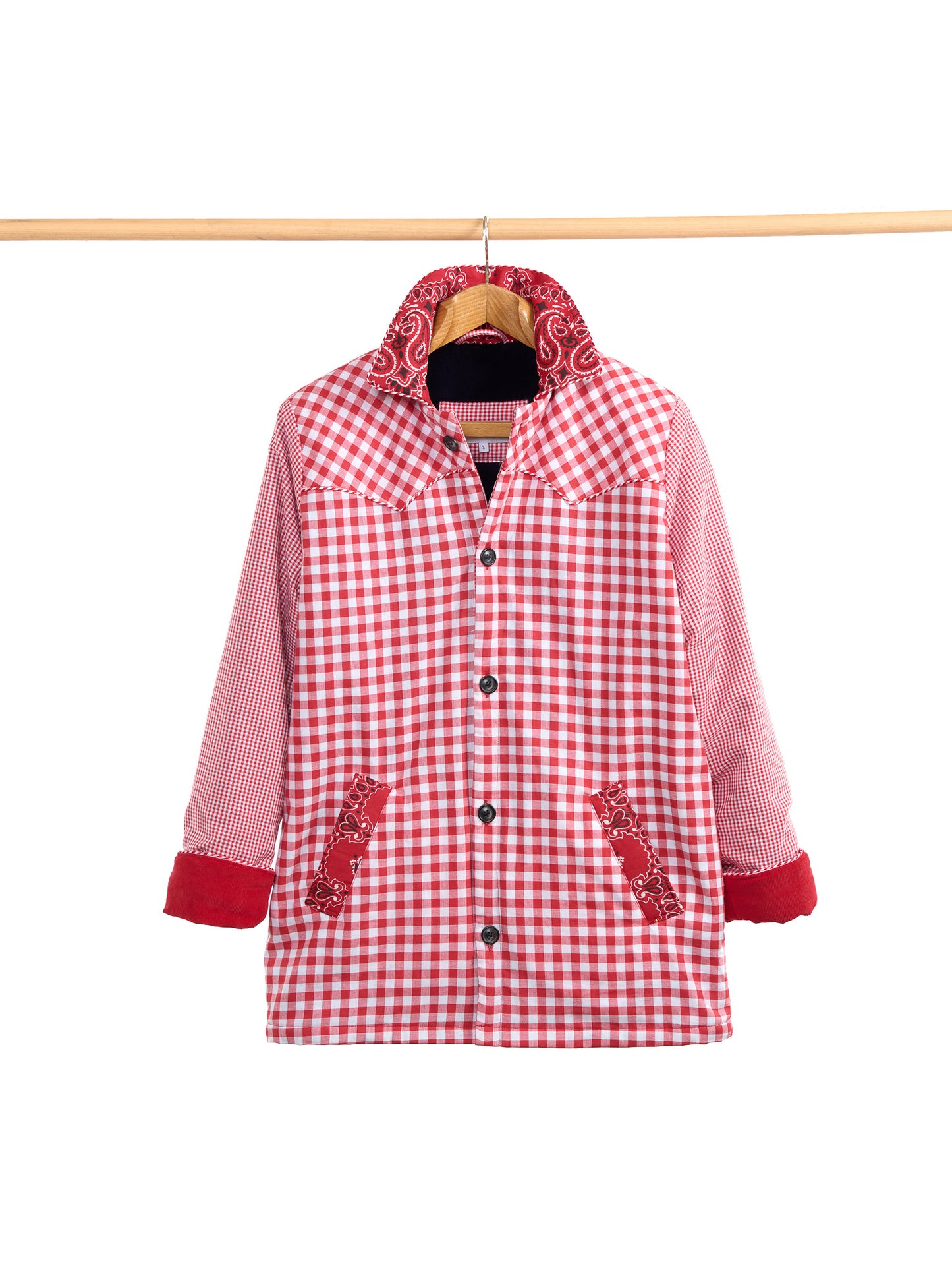 VESTE VICHY ROUGE