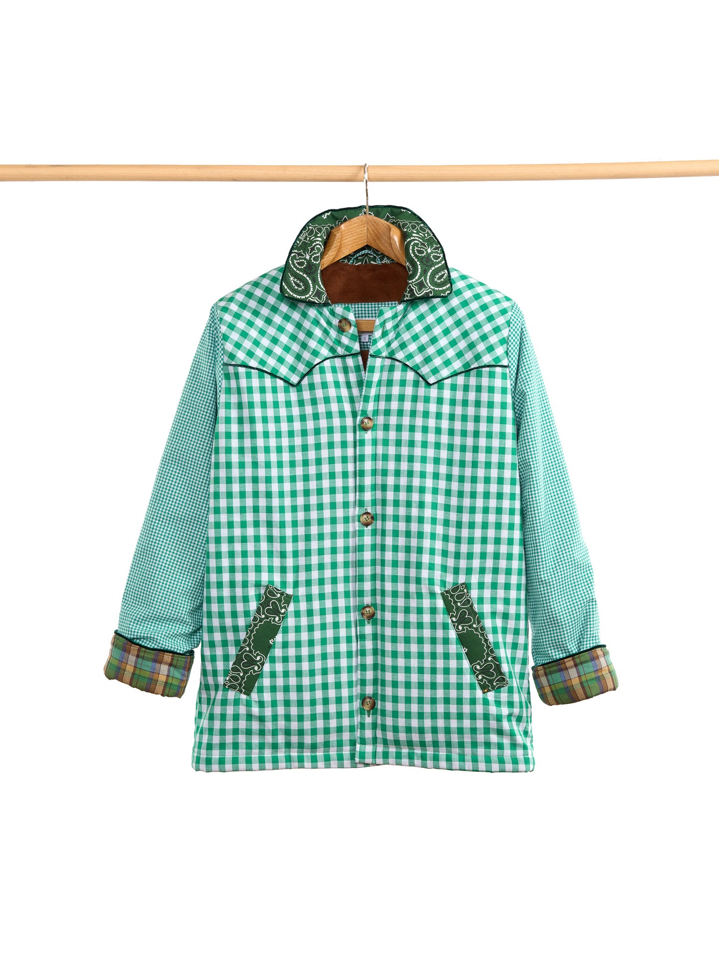 GREEN GINGHAM JACKET