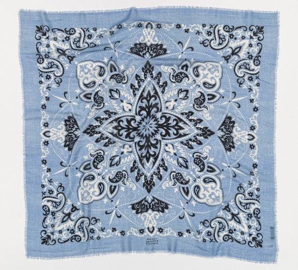 FOULARD BANDANA BLEU CIEL