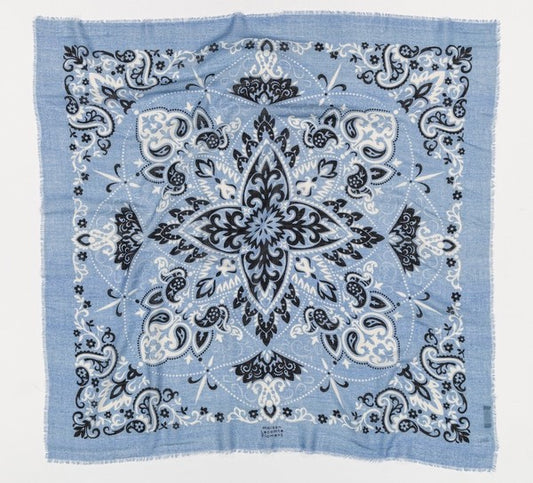 FOULARD BANDANA BLEU CIEL
