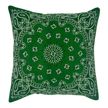 HOUSSE DE COUSSIN ECOSSAIS VERT & BANDANA VERT