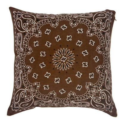 HOUSSE DE COUSSIN ECOSSAIS BRUN & BANDANA BRUN