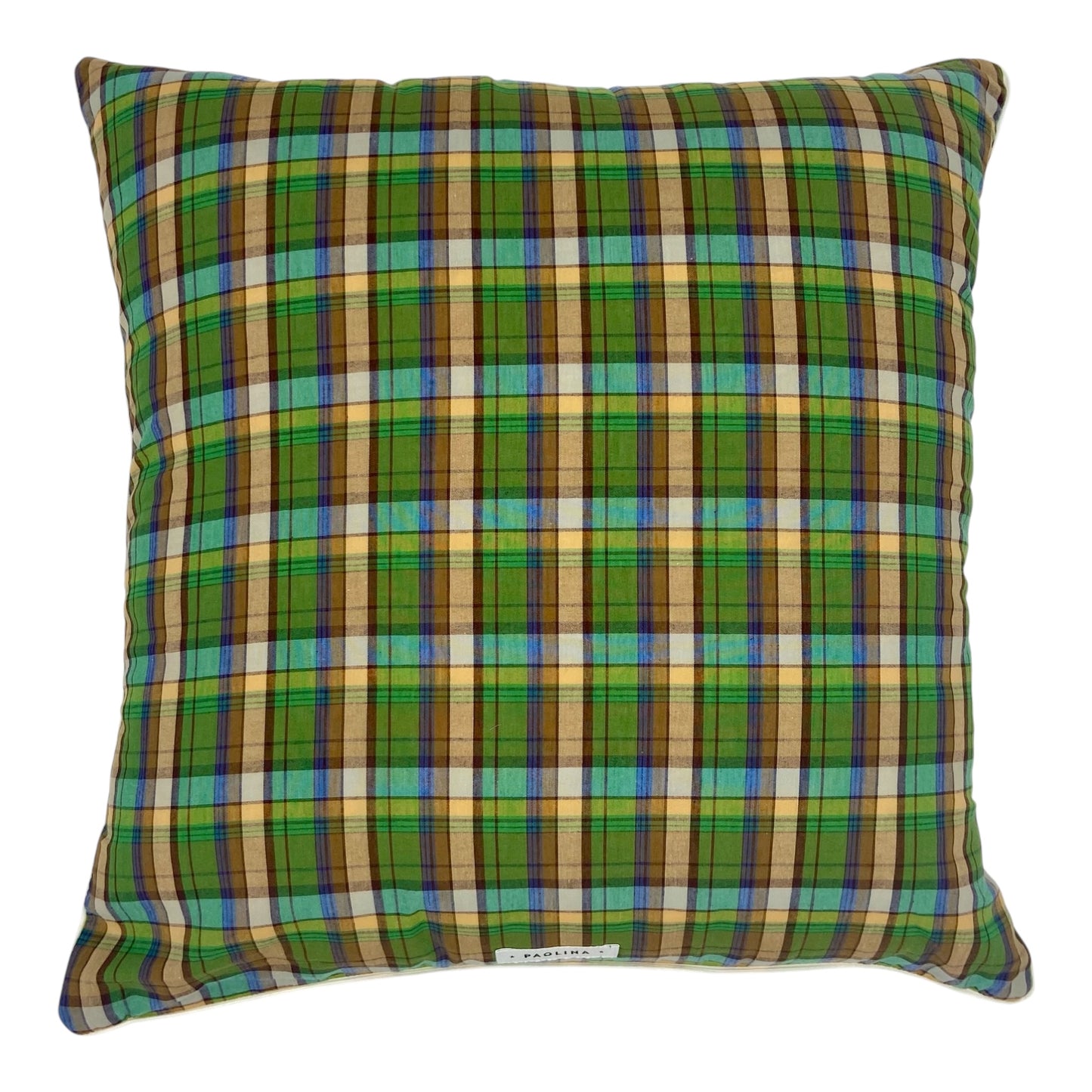 HOUSSE DE COUSSIN ECOSSAIS BRUN & BANDANA BRUN