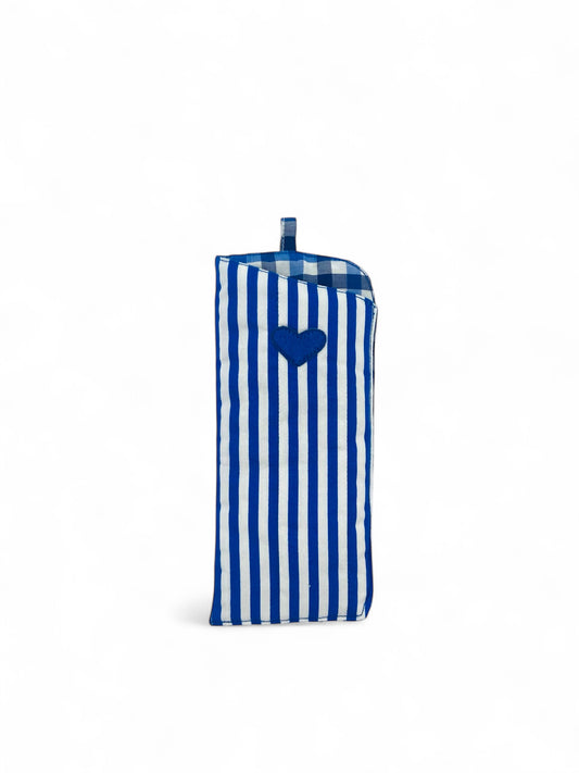 ETUI LUNETTE RAYURES BLEUES