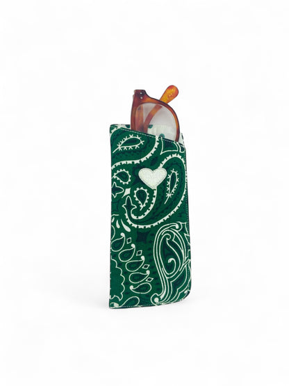 ETUI LUNETTE BANDANA VERT