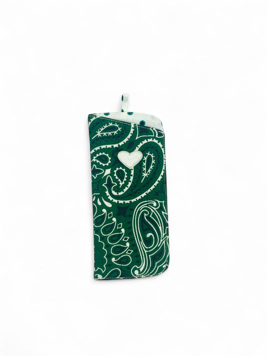 ETUI LUNETTE BANDANA VERT