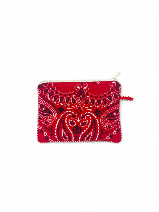 SMALL RED BANDANA POUCH