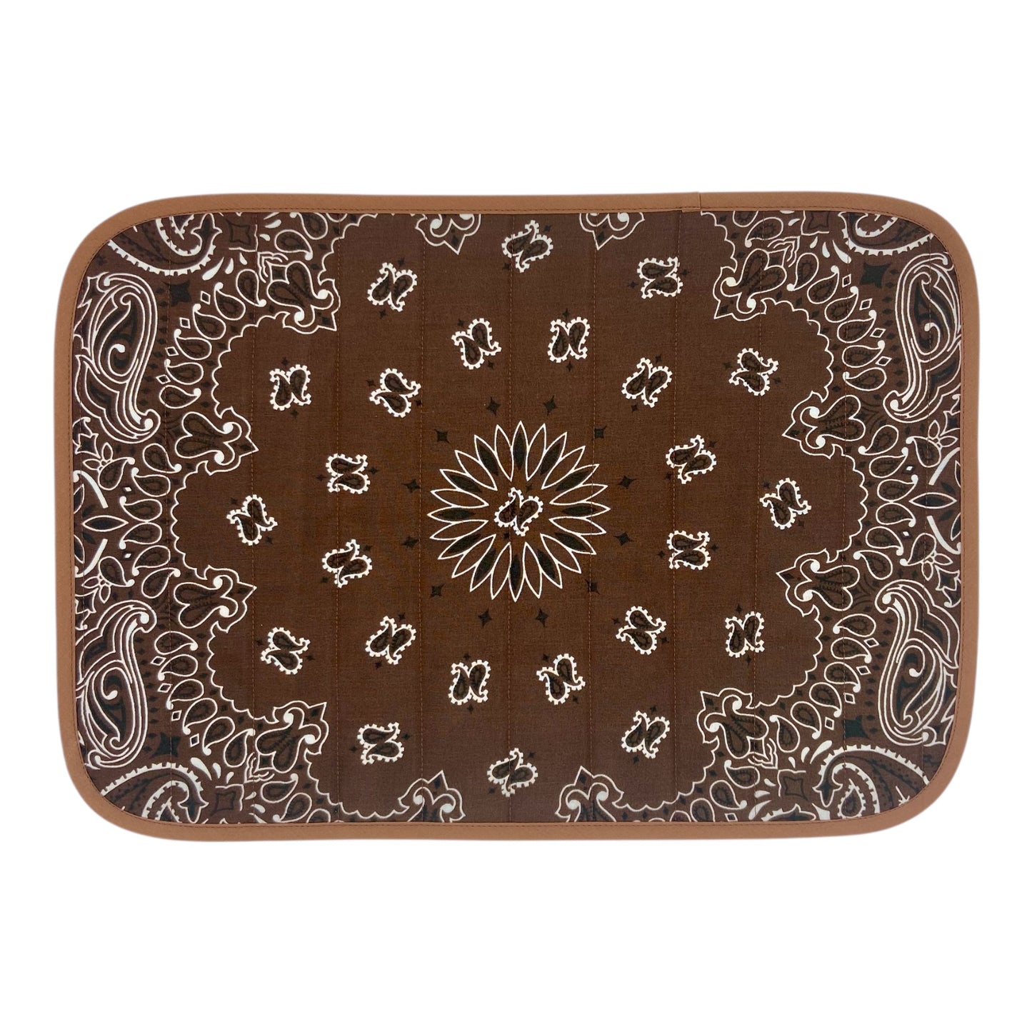 PLACEMAT – BROWN TARTAN & BROWN BANDANA