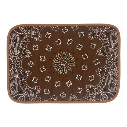 PLACEMAT – BROWN TARTAN & BROWN BANDANA