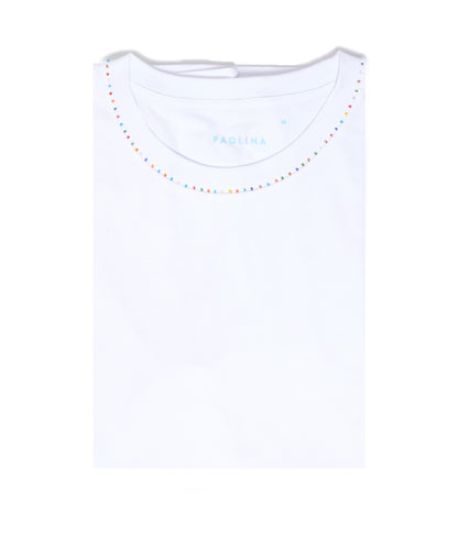 T-SHIRT BLANC - MANCHES LONGUES