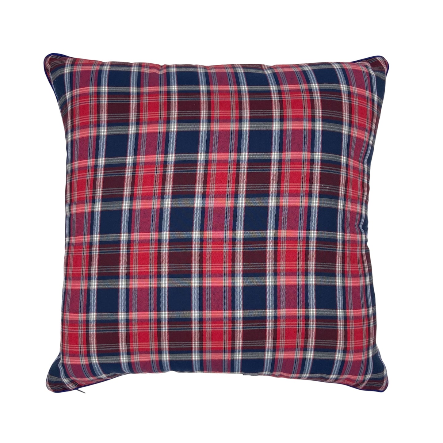 BLUE TARTAN PILOW COVER & BLUE BANDANA