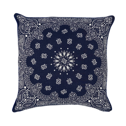 BLUE TARTAN PILOW COVER & BLUE BANDANA